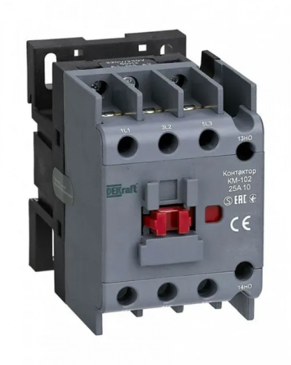 Контактор КМ-102 25 А 1 NO DEKraft